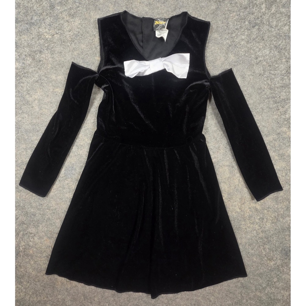Bendy and the Ink Machine Alice Angel Costume Dress Black Velvet Girls M 8-10